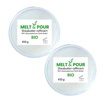 Abbildung von 900 g Raffinierte Sheabutter Bio vegan Kosmetik Rein Natürlich Cosmos