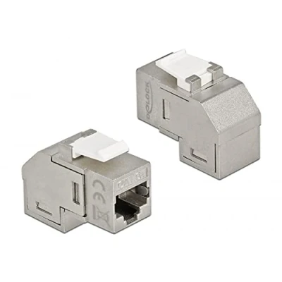Abbildung von Delock Keystone Modul RJ45 Buchse zu Cat.6A 90 gewinkelt