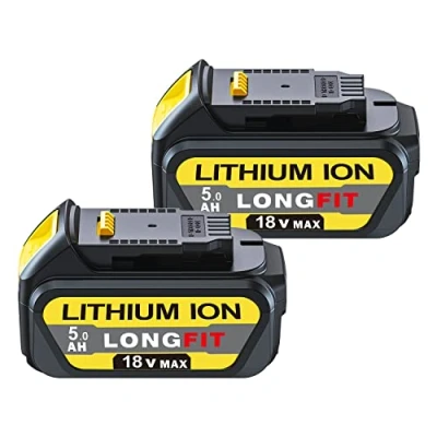 Abbildung von 2 Stück 18 V 5 Ah Ersatz für DeWalt Akku DCB180 DCB181 DCB182 DCB184 DCB201 DCB200