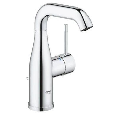 Abbildung von Grohe Colors Waschtischarmatur Essence New M Edelstahl mit Ablaufgarnitur