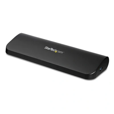 Abbildung von StarTech.com Dual Monitor USB 3.0 Laptop Docking Station mit HDMI/DVI/VGA, 3x A Hub, GbE, Audio, Universal Type Dock für Windows/macOS/ChromeOS TAA Konform (USB3SDOCKHDV)