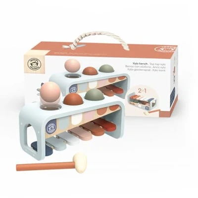 Abbildung von speedy monkey Spielzeug Musikinstrument Xylo Glockenspiel, aus Holz, FSC® schützt Wald weltweit