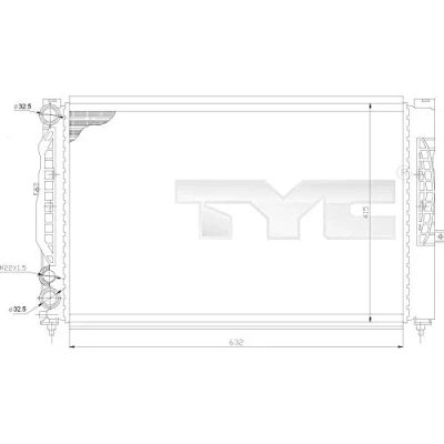 Abbildung von Kühler, Motorkühlung TYC 702 0011
