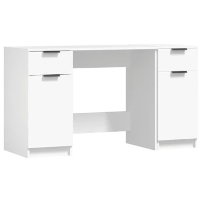 Abbildung von vidaXL Schreibtisch mit Beistellschrank Weiß Holzwerkstoff