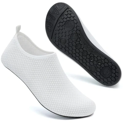 Abbildung von Mabove Badeschuhe Wasserschuhe Schwimmschuhe Damen Herren Strandschuhe Aquaschuhe Barfussschuhe Badesoken Surfschuhe(Weiß174,40/41)