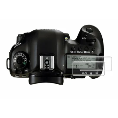 Abbildung von BROTECT 2 Stück Full Cover Schutzfolie für Canon EOS 5D Mark IV (Schulterdisplay) Screen Displayschutz Folie [3D Curved, Kristall Klar]