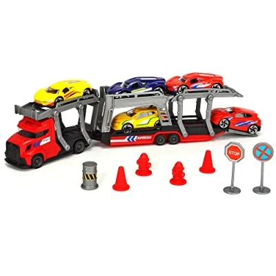 Abbildung von Dickie Toys Spielzeug LKW 203745012 Transporter Set, 2 sort.