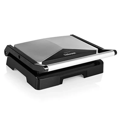 Abbildung von Tristar GR 2854 Kontaktgrill, Schwarz, Edelstahl, Kunststoff, Rechteckig, 230 x 145 mm, Scharnier, 4 Bein(e)