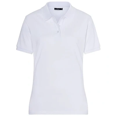 Abbildung von James &amp; Nicholson Poloshirt Feines Damen Piqué mit gestrickten Bündchen JN071 (Doppelpack, 2er Pack) Sportlicher Schnitt Seitenschlitzen