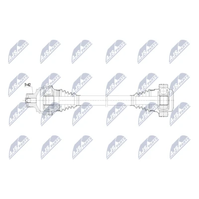 Abbildung von NTY NPW AU 084 Antriebswelle Hinterachse rechts 548mm 94mm Schaltgetriebe, Automatikgetriebe AUDI: A4 B8 Avant, Limousine, A5 Sportback