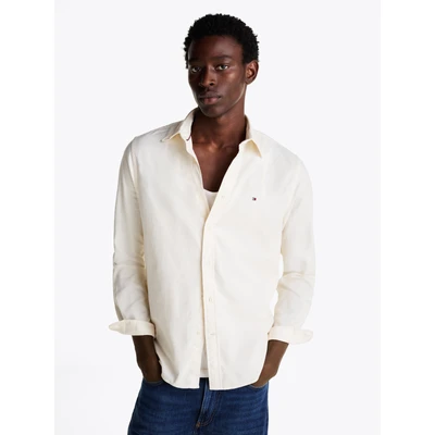 Abbildung von Tommy Hilfiger Brushed Solid Shirt Hemd, Herren, Größe: 3XL, Ivory petal