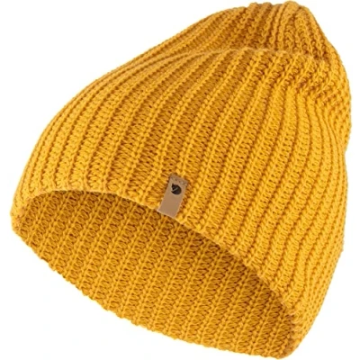 Abbildung von Fjallraven Unisex Övik Melange Beanie Hat, Mustard Yellow, Einheitsgröße EU