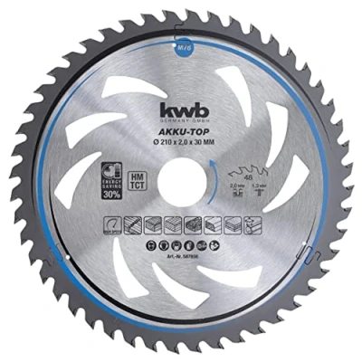 Abbildung von kwb 587856, Spanholzplatte, Glasfaserverstärkter Kunststoff, Holz, 21 cm, 3 Hartmetall bestücktes Wolfram (TCT), 1,3 mm, 2 mm