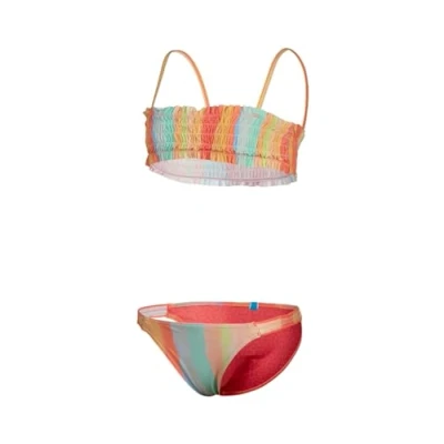 Abbildung von Arena Mädchen Girls&#039; Water Print Bandeau Bikini, Multistripes, 116 EU