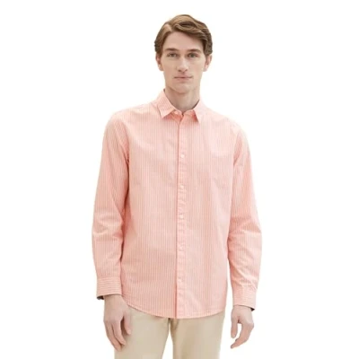 Abbildung von TOM Tailor Gestreiftes Hemd, Herren, Größe: XL, Hazy coral rose stripe