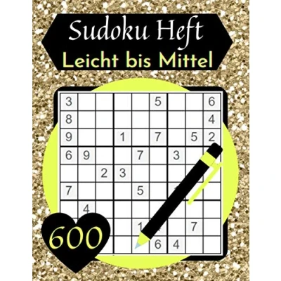 Abbildung von Sudoku Heft Leicht bis Mittel: 600 Rätsel Für Erwachsene inkl.Lösungen/Sudoku Buch in Großdruck Einfach Medium