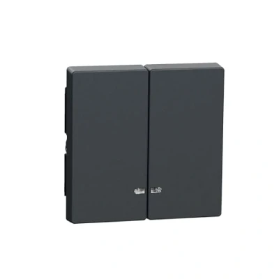 Abbildung von Schneider Electric Merten MEG3420 0414 Doppelwippe für Schalter mit Kontrollfenster, anthrazit, System M