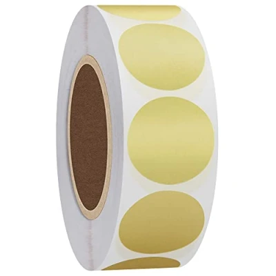 Abbildung von Hylabelest runde Aufkleber, goldfarben, 2,5 cm, Klebeetikett, 1000 pro Rolle 1 Roll gold