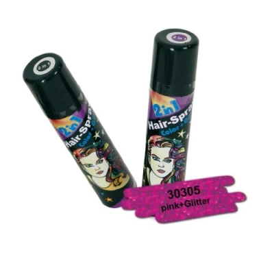 Abbildung von FASCHING 30305 Hairspray 2 in 1 pink, Glitter+Color, Haarspray NEU/OVP