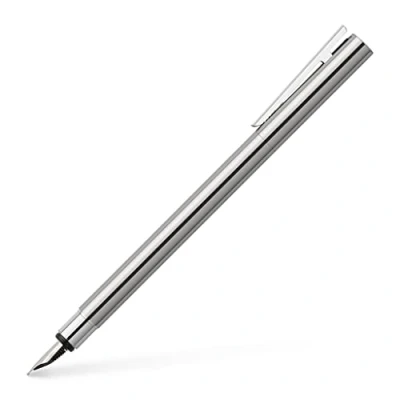 Abbildung von FABER CASTELL 342003 Füller Neo Slim Edelstahl, Federbreite B, silber glänzend