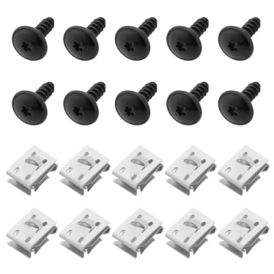 Abbildung von YINETTECH 10 teiliges Auto Stoßstangen Radlaufschrauben Set N90959101 N90775001 Kompatibel mit Audi VW Skoda