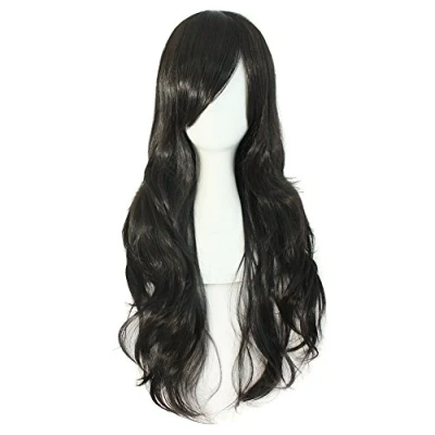 Abbildung von MapofBeauty 28&quot; langes lockiges Haarspitzen Kostüm Cosplay Perücke (schwarz)