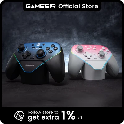 Abbildung von GameSir Super Nova Wireless Switch Controller mit Ladestation, Hall Effekt Joystick für PC Nintendo