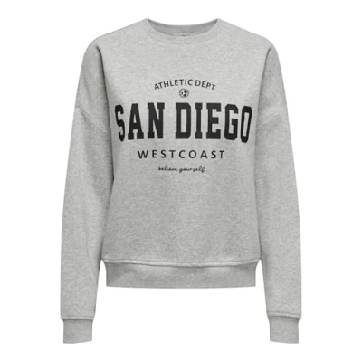 Abbildung von ONLY Sweatshirt, Damen, Größe: Large, Light grey melange