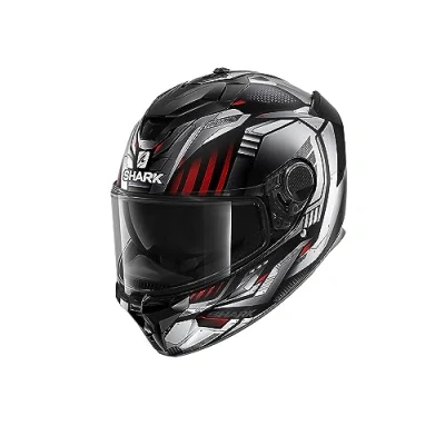 Abbildung von Shark Spartan GT Replikan Integralhelm (schwarzmatt/silber/rot), L (59)