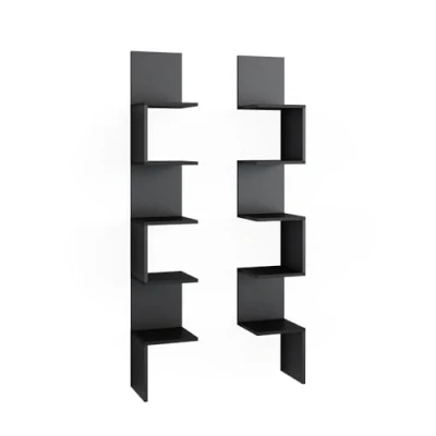 Abbildung von Vicco Eckregal Paolo, Schwarz, 28 x 175.4 cm 2er Set