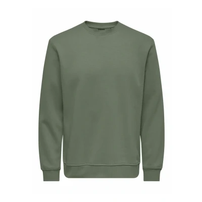 Abbildung von Only &amp; Sons Normal Geschnitten Rundhalsausschnitt Sweatshirt, Herren, Größe: Small, Castor gray