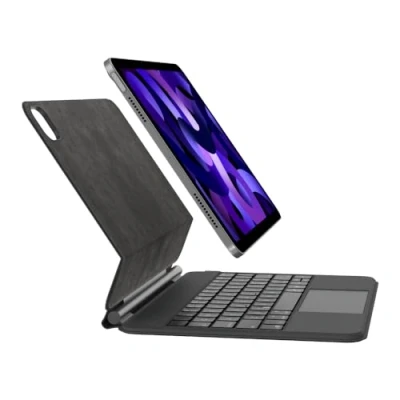 Abbildung von Belkin Pro Tastaturhülle mit magnetischem Ständer, Bluetooth Tastatur Hintergrundbeleuchtung, Multi Touch Tasten, magnetischer Aufbewahrung für Apple Pencil, iPad Air 10,9 Zoll und