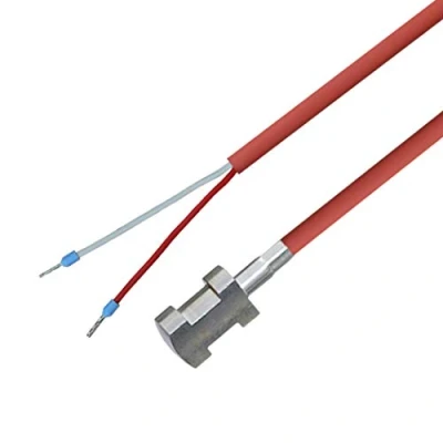 Abbildung von iOVEO 004AL01205 Rohr Anlegefühler PT100 / mit Silikon Leitung inkl. Befestigung bis 200C, Heizung, 5 meter