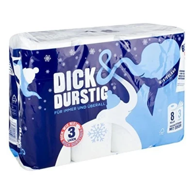 Abbildung von Hakle Dick&amp;Durstig Küchenrollen, 3 lagig (8 x 45 Blatt)
