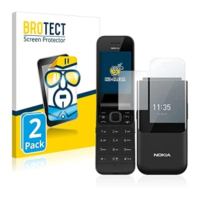 Abbildung von BROTECT (2 Stück Schutzfolie für Nokia 2720 Flip Displayschutz Folie Ultra Klar