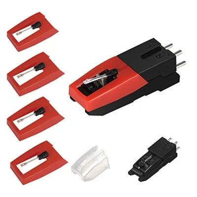 Abbildung von Stylineedle Packung mit 5 Plattenspielernadeln 1 Patrone für LP Phonograph Plattenspieler Diamant Ersatzstift Schallplattenspieler