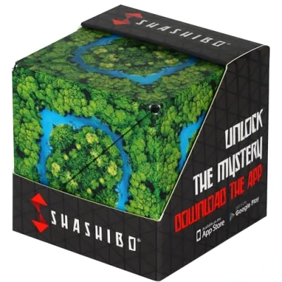 Abbildung von SHASHIBO Formwechsel Box Preisgekrönter, patentierter Zappelwürfel mit 36 Seltenerdmagneten lässt Sich in über 70 Formen verwandeln (Wild Series Jungle)