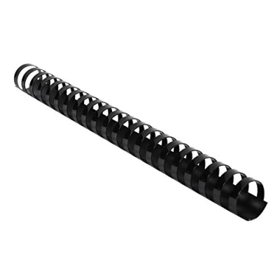 Abbildung von Exacompta 75701E 50er Pack Bindekämme 25 mm dick 21 Ringe geeignet für A4 Dokumente ca. 150210 Blatt aus PVC schwarz Binderücken Kammbinder