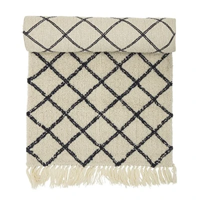 Abbildung von Bloomingville Warda Teppich, Natur, Wolle; L200xW70 cm
