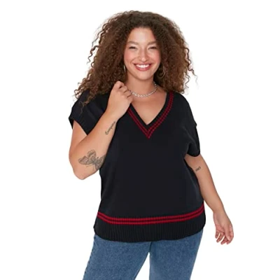 Abbildung von Trendyol Women&#039;s TBBAW23DN00003/Lacivert Sweater, Navy Blue, 4XL