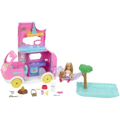 Abbildung von Barbie Chelsea 2IN1 Camper Puppenaccessoires für Kinder, Größe: One Size, Multicolor
