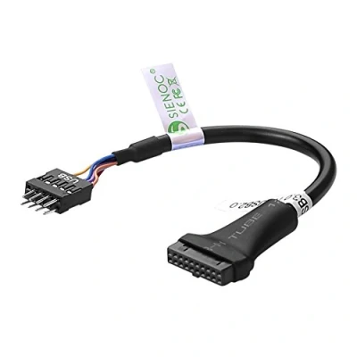 Abbildung von SIENOC USB 3.0 20 pin Buchse zu dem auf 2.0 Motherboard 9 Stecker Kabel Adapter