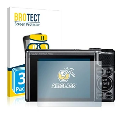 Abbildung von BROTECT Schutzglas für Canon PowerShot SX730 HS (3 Stück) Schutzfolie Panzer Folie Glas [Extrem Kratzfest 9H, Anti Fingerprint, Ultra Transparent]