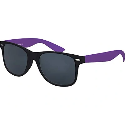 Abbildung von Balinco Sonnenbrille UV400 CAT 3 CE Rubber mit Federscharnier für Damen &amp; Herren (lila/schwarz smoke)
