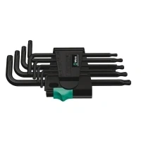 Abbildung von Wera 05024242001 967 PKL/9 TORX Winkelschlüsselsatz, BlackLaser, 9 teilig, Black, One Size, Stück