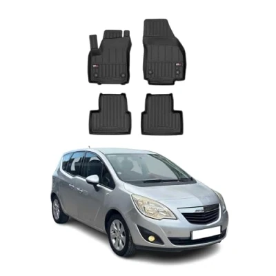 Abbildung von OMAC Gummi Fußmatten kompatibel mit Opel Meriva B 2010 2017 Premium TPE Automatten 4tlg