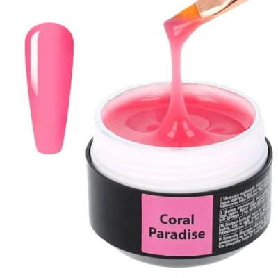 Abbildung von SINCERO SALON Aufbaugel für Gelnägel Color Coral Paradise 2in1 Builder Gel Nägel UV Nagelverlängerung Verstärkung Perfekt Selber Machen Farbgel 15ml