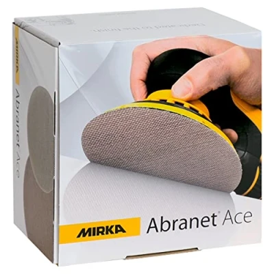 Abbildung von Mirka Abranet Ace Netz Schleifscheiben Ø 150mm Klett / Korn P800 50 Stk Für alle Exzenterschleifer und Schleifmaschinen Teilkeramisch zum Schleifen von harten Oberflächen, Holz, Metall