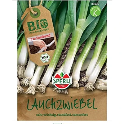 Abbildung von Sperli BIO Lauchzwiebelsamen, Saatband 83639 wüchsig standfeste Sorte langer Schaft Samen Gemüse, Gemüse Pflanzen, Saatband, Gemüsesamen