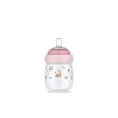 Abbildung von Mepal Babyflasche Mio Little Dutch Transparente Kappe zur Aufbewahrung Anti Kolik Babyflaschen Spiralförmiges Design verhindert Verstopfungen Medizinisches Silikon 165 ml Fairy Garden